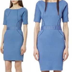 REISS Lamine Cotton Eyelet Knit Dress